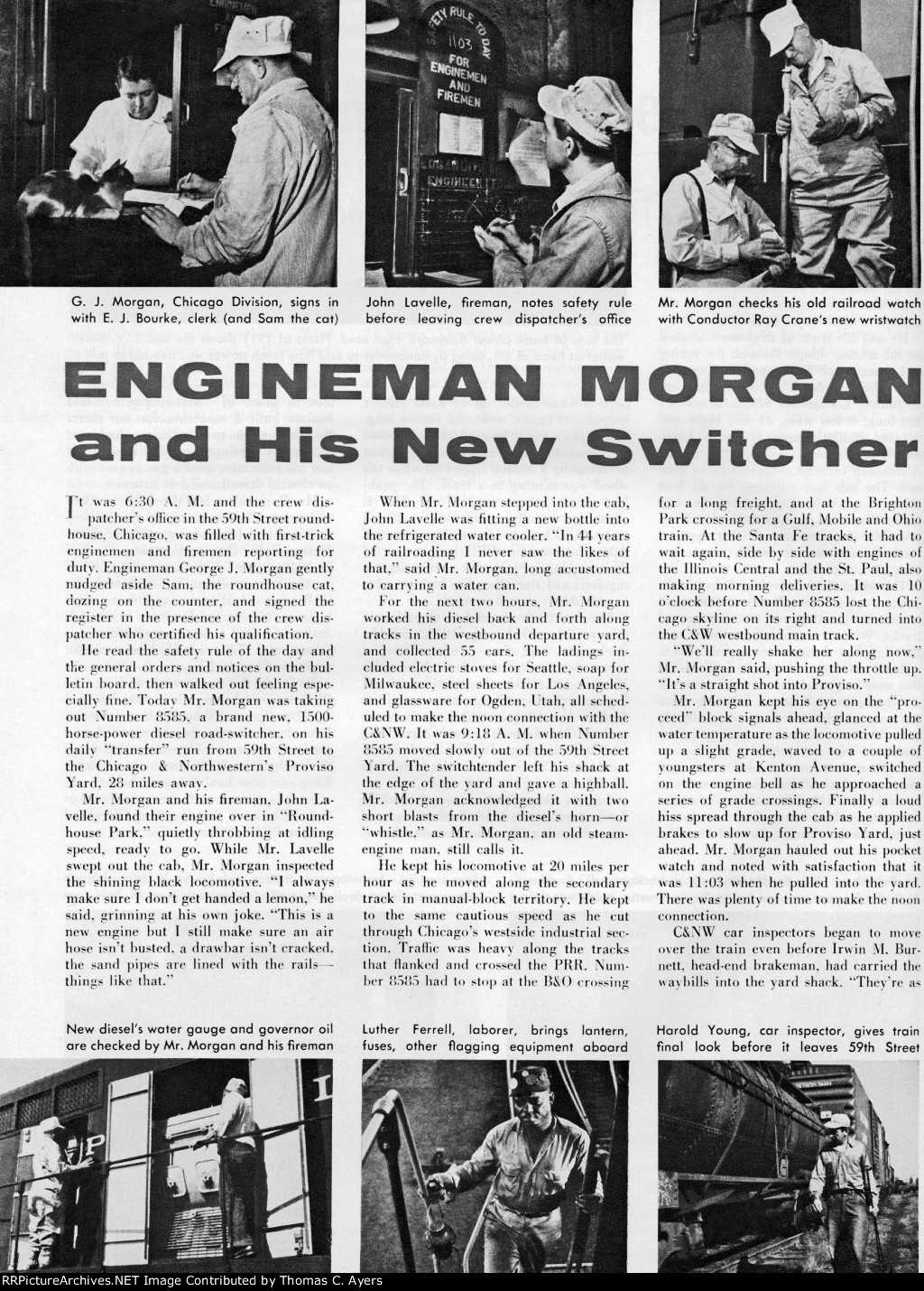 PRR "Engineman Morgan And His New Switcher," Page 18, 1953